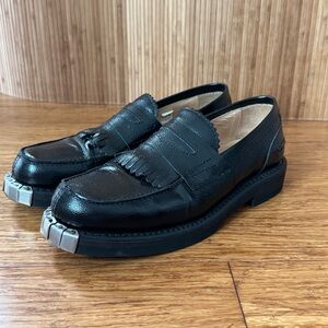 Our Legacy Steel Toe Loafers Black Army Leather Size 42